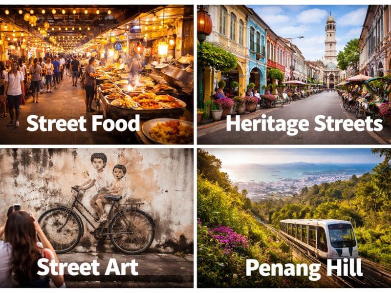 Georgetown has Southeast Asia's best street food scene.