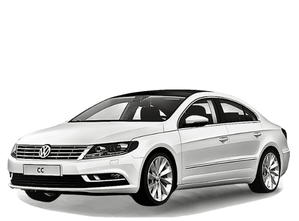 Premium Luxury Car Rental Option | Sophisticated White Volkswagen CC, Ideal for One-Way Car Rental Services.