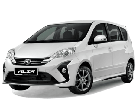 Perodua Alza rental 7 Seater MPV Car in Kuala Lumpur, offering ample space for family travel, book with MJ Adventure Travel Tour.