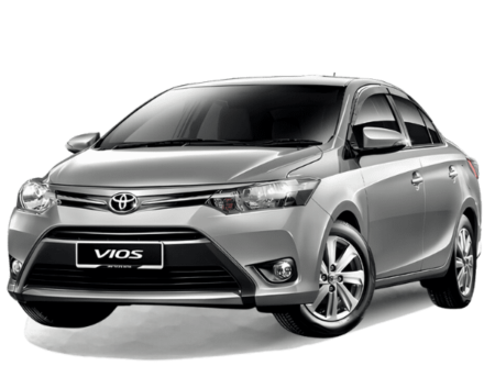 Budget car rental in KL, Toyota Vios model, illustrating an economical and stylish option for travelers seeking affordable transportation in Kuala Lumpur.